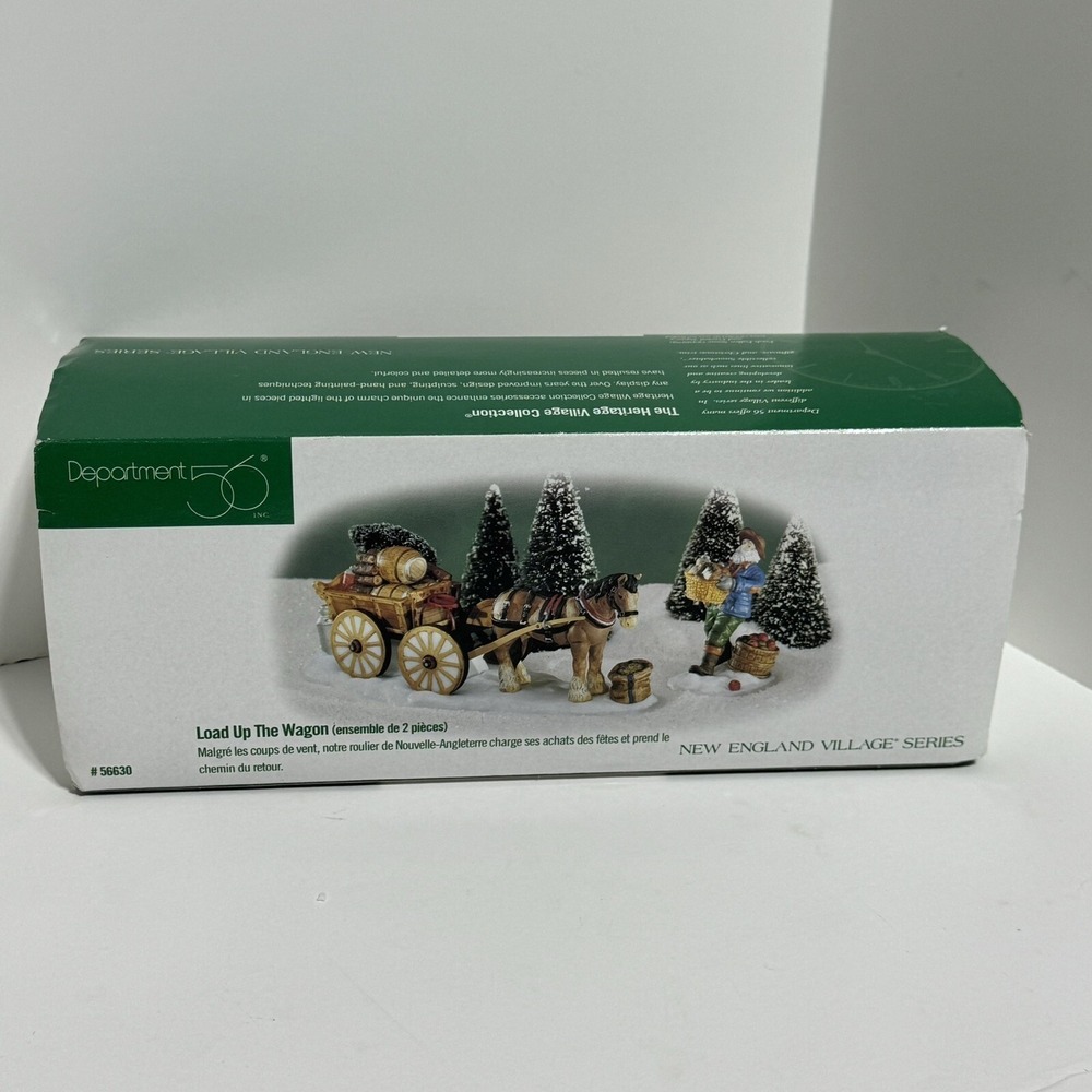 Dept 56 "Load Up The Wagon" Set of 2 - New England Village‎ Series- #56630 w/box